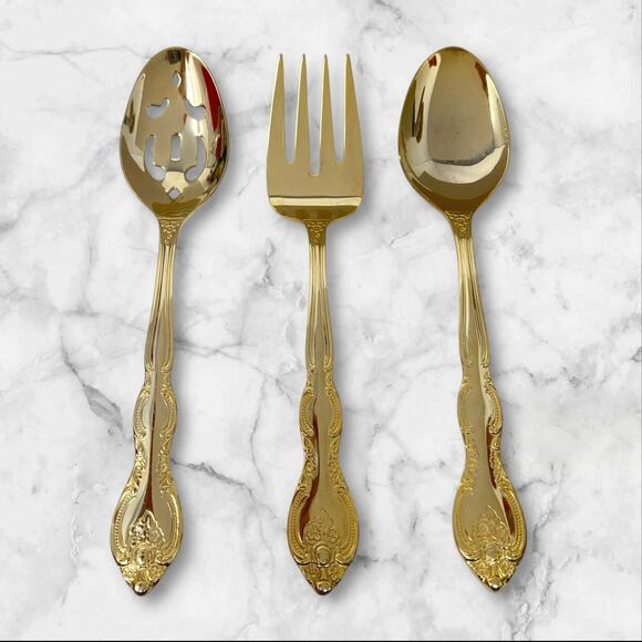 International Silver San Marcos Gold Electroplate Flatware Partial Set SEE DESC - Picture 7 of 11